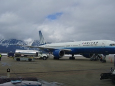 JH airport - ski area in background