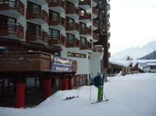 Le Montana - right on the ski slope